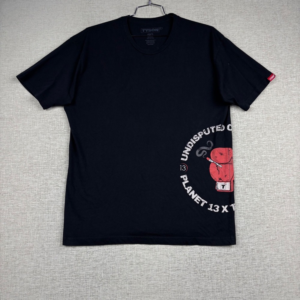 Tyson 2.0 x Planet 13 Mens XL Black Undisputed Cannabis Boxing Glove T-Shirt